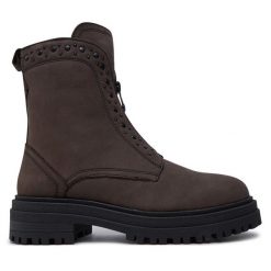 Botki Marco Tozzi. Szare botki Marco Tozzi, bez wzorów, bez obcasa, na płaskiej podeszwie, bez zapięcia. Za 229.99 zł.