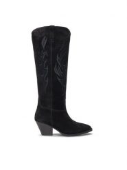 Bronx Kowbojki High boots 14297-C Czarny. Czarne kozaki Bronx, bez wzorów, ze skóry, bez obcasa, na słupku, bez zapięcia. Za 1,349.00 zł.