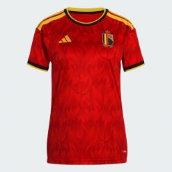 Koszulka podstawowa Belgia 26. Czerwone t-shirty sportowe adidas, xs, bez wzorów, z materiału, bez ramiączek, do piłki nożnej, climacool (adidas). Za 439.00 zł.