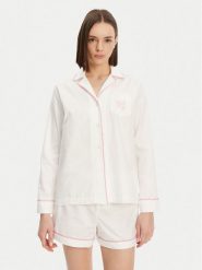 LAUREN RALPH LAUREN Piżama ILN12417 Biały Relaxed Fit. Białe piżamy Lauren Ralph Lauren, m, bez wzorów, z bawełny, bez kołnierzyka, bez ramiączek. Za 329.99 zł.