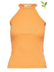 SELECTED FEMME Top w kolorze pomarańczowym rozmiar: L. Pomarańczowe topy Selected Femme, l, bez wzorów, z bawełny, bez kołnierzyka, bez ramiączek. Za 32.90 zł.