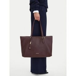 Torebka GINO ROSSI. Czerwone shopper bag Gino Rossi, bez wzorów, bez dodatków. Za 259.99 zł.