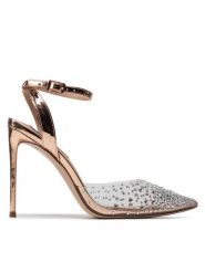 Steve Madden Sandały Revert SM11001400-02002-686 Złoty. Żółte sandały Steve Madden, bez wzorów, ze skóry, bez obcasa, na szpilce, bez zapięcia. Za 539.99 zł.