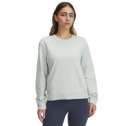 Bluza damska Under Armour Rival Terry. Białe bluzy Under Armour, l, bez wzorów, z materiału, bez ramiączek, bez kaptura. Za 255.20 zł.