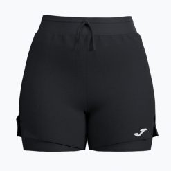 Spodenki tenisowe damskie Joma Sculpture II W. Czarne szorty sportowe Joma, bez wzorów, z elastanu, na fitness i siłownię. Za 149.99 zł.