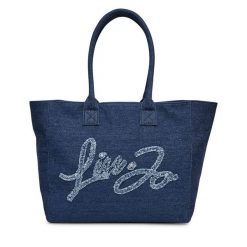 Torebka Liu Jo. Niebieskie shopper bag Liu Jo, bez wzorów, bez dodatków. Za 369.99 zł.