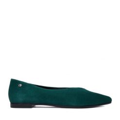 Baleriny Lasocki. Zielone baleriny Lasocki, bez wzorów, bez obcasa, bez zapięcia. Za 169.99 zł.