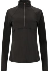 Bluza midlayer damska Endurance Lucile. Czarne bluzy Endurance, bez wzorów, z elastanu, bez kaptura, do biegania. Za 179.99 zł.
