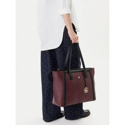Torebka Beverly Hills Polo Club. Czerwone shopper bag Beverly Hills Polo Club, bez wzorów, bez dodatków. Za 229.99 zł.