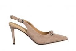 Czółenka Loretta Vitale D40320 Khaki 514262, Beżowy, Skóra naturalna - 39. Brązowe czółenka Loretta Vitale, z aplikacjami, ze skóry, bez obcasa, na szpilce, bez zapięcia. W wyprzedaży za 269.10 zł.