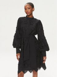 Bruuns Bazaar Sukienka koktajlowa Chanella BBW3894 Czarny Regular Fit. Czarne sukienki Bruuns Bazaar, bez wzorów, z bawełny, wizytowe, bez kołnierzyka, bez ramiączek. Za 659.99 zł.