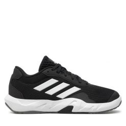 Buty na siłownię adidas. Czarne buty treningowe adidas, bez wzorów, bez zapięcia, na fitness i siłownię. Za 329.99 zł.