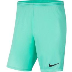 Spodenki dla dzieci Nike Dry Park III NB K turkusowe BV6865 354. Niebieskie szorty Nike, bez wzorów, sportowe. Za 59.00 zł.