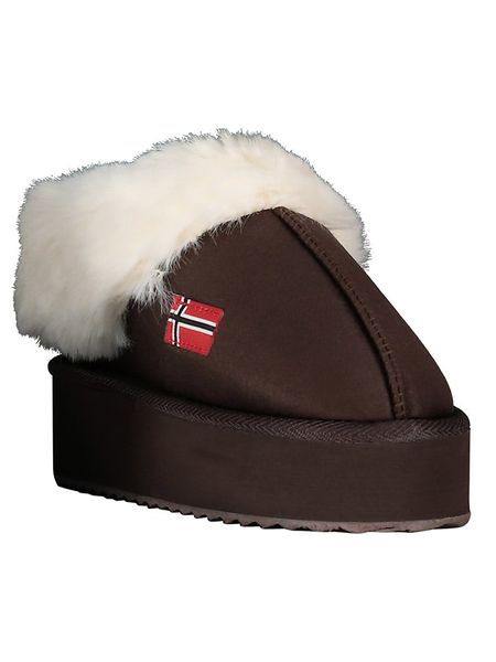 Geographical Norway Kapcie "Oninkasi" w kolorze brązowym rozmiar: 40. Brązowe kapcie Geographical Norway, bez wzorów, z materiału. Za 100.99 zł.