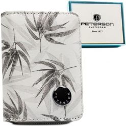 Mały, biały portfel damski ze skóry ekologicznej i naturalnej PTN PX33-1-NPK Peterson. Białe portfele bez wzorów, ze skóry ekologicznej. Za 81.99 zł.