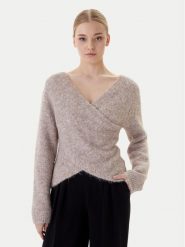 ONLY Sweter Zaggie 15376349 Beżowy Regular Fit. Brązowe swetry ONLY, l, bez wzorów, z syntetyku, bez ramiączek. Za 159.99 zł.