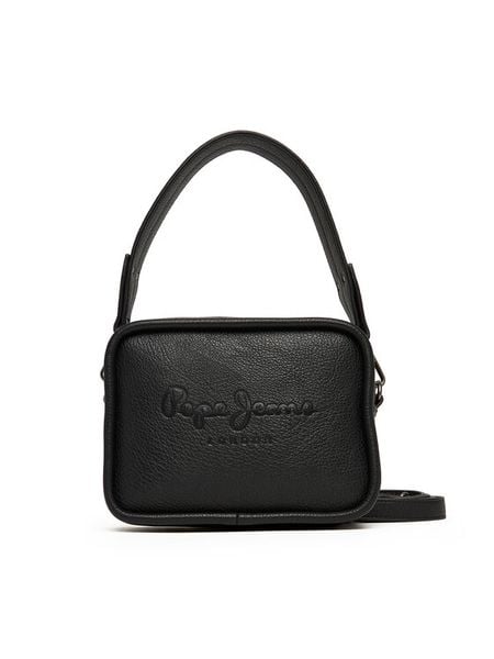 Pepe Jeans Torebka Bassy Code PL0300004 Czarny. Czarne listonoszki Pepe Jeans, bez wzorów, z jeansu, bez dodatków. Za 199.99 zł.