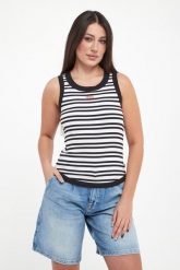 Top damski prążkowany Tiani JOOP! JEANS. Topy Joop! Jeans, xs, bez wzorów, z jeansu, bez kołnierzyka, bez ramiączek. Za 269.00 zł.