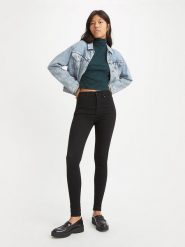 Levi's Dżinsy "Mile" - Super Skinny fit - w kolorze czarnym rozmiar: W25/L32. Czarne jeansy Levi's, l, z aplikacjami, klasyczne, z podwyższonym stanem. Za 136.13 zł.