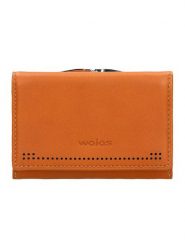 Wojas Skórzany portfel w kolorze jasnobrązowym - 12 x 8 x 2,5 cm rozmiar: onesize. Brązowe portfele Wojas, bez wzorów, z materiału. Za 162.49 zł.