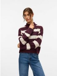 Vero Moda Sweter w kolorze bordowo-kremowym rozmiar: M. Brązowe swetry Vero Moda, m, bez wzorów, bez ramiączek. Za 91.99 zł.