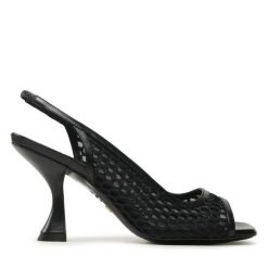 Sandały Stuart Weitzman. Czarne sandały Stuart Weitzman, bez wzorów, bez obcasa, na słupku, bez zapięcia. Za 1,199.00 zł.