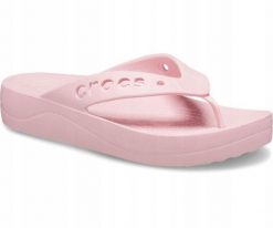 Japonki Dla Dorosłych Crocs Baya Platform Flip. Brązowe japonki Crocs, bez wzorów, z materiału. Za 139.99 zł.
