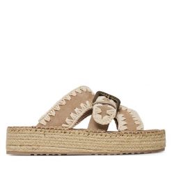 Espadryle Mou. Czerwone espadryle Mou, bez wzorów, bez obcasa. Za 689.99 zł.