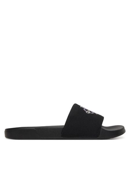 Calvin Klein Klapki Ess Slide Cv HW0HW02958 Czarny. Czarne klapki Calvin Klein, bez wzorów, z materiału, bez obcasa, bez zapięcia. Za 118.99 zł.