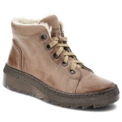 Brązowe Trzewiki Armodo Ocieplane Obuwie Damskie. Brązowe botki Armodo, bez wzorów, z gumy, klasyczne, bez obcasa, na koturnie, bez zapięcia. Za 279.00 zł.