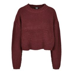 Oversizowa Bluza Damska Z Szerokimi Rękawami. Czerwone bluzy Urban Classics, xl, bez wzorów, bez ramiączek, bez kaptura. Za 153.99 zł.