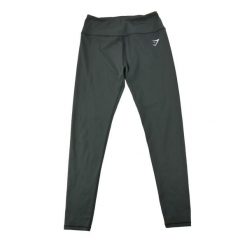 Second life - Legginsy damskie do jogi Gymshark - Jak nowy. Czarne legginsy Gymshark, bez wzorów, z materiału, sportowe. Za 85.16 zł.