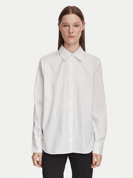 BOSS Koszula Baisana 50565457 Biały Regular Fit. Białe koszule Boss, bez wzorów, bez kołnierzyka, bez ramiączek. Za 699.99 zł.