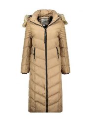 Canadian Peak Płaszcz zimowy "Capucineak" w kolorze jasnobrązowym rozmiar: XXL. Brązowe płaszcze Canadian Peak, na zimę, xxl, bez wzorów, z puchu, bez kaptura. Za 253.95 zł.