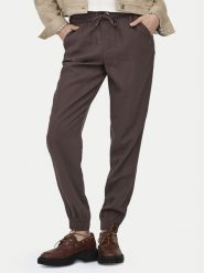 ONLY Spodnie dresowe Kelda 15203946 Brązowy Regular Fit. Brązowe spodnie sportowe ONLY, bez wzorów, z dresówki. Za 169.99 zł.