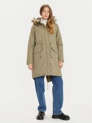 Brave Soul Parka LJK-GREGORY Khaki Regular Fit. Brązowe płaszcze Brave Soul, bez wzorów, z syntetyku, bez kaptura. Za 219.99 zł.