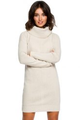 Cieplutka sukienka tunika o splocie typu wafelek. Sukienki BE Knit, na co dzień, s, bez wzorów, ze splotem, bez kołnierzyka, bez ramiączek. Za 205.00 zł.
