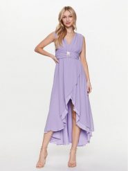 ViCOLO Sukienka koktajlowa TE0064 Fioletowy Regular Fit. Fioletowe sukienki ViCOLO, m, bez wzorów, z syntetyku, wizytowe, bez kołnierzyka, bez ramiączek. Za 329.99 zł.