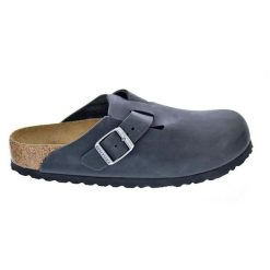 Kapcie Birkenstock Boston Dorosłych. Czarne kapcie Birkenstock, bez wzorów, z materiału. Za 485.10 zł.