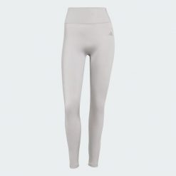 Legginsy Optime Essentials Workout Shine 7/8. Szare legginsy adidas, bez wzorów, z elastanu, eleganckie. Za 219.00 zł.