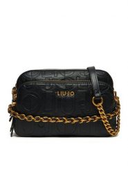 Liu Jo Torebka Ecs M Camera Case AA5198 E0538 Czarny. Czarne listonoszki Liu Jo, bez wzorów, ze skóry, bez dodatków. Za 409.99 zł.