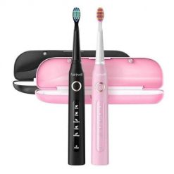 Szczoteczki soniczne do zębów z zestawem końcówek i etui FairyWill FW-507 (Czarna i Różowa). Szczoteczki elektryczne i soniczne FairyWill. Za 139.00 zł.