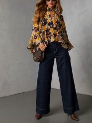 LA Angels Bluzka w kolorze żółto-beżowym rozmiar: S. Brązowe bluzki LA Angels, s, bez wzorów, bez kołnierzyka, bez ramiączek. Za 165.99 zł.