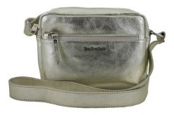 Listonoszka skórzana metalizowana BARBERINI'S złota 788/2-17. Żółte shopper bag Barberinis, bez wzorów, ze skóry, małe, bez dodatków. Za 199.99 zł.