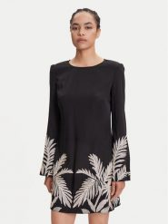 Guess Sukienka koktajlowa W5YK10 WHCU2 Czarny Regular Fit. Czarne sukienki Guess, m, z aplikacjami, z syntetyku, wizytowe, bez kołnierzyka, bez ramiączek. Za 668.00 zł.