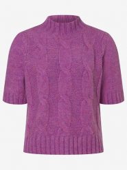 More & More Sweter w kolorze fioletowym rozmiar: 40. Różowe swetry More & More, bez wzorów, z wełny, bez ramiączek. Za 136.78 zł.