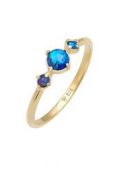 Elli Damska obrączka Geo Vintage Trend z syntetycznym opalem w srebrze próby 925 Sterling Silver Pierścionki 1 ct Damski. Szare pierścionki Elli, z opalem, srebrne. Za 248.99 zł.