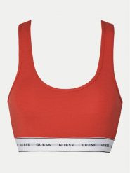 Guess Biustonosz top O97C01 KBBU1 Czerwony. Czerwone biustonosze Guess, m, z aplikacjami, z bawełny, bez kołnierzyka, bez ramiączek. Za 89.99 zł.