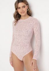 Różowe Body z Wiskozą Koronkowym Wzorem Elidan. Czerwone body i gorsety Born2be, bez wzorów, z koronki, bez ramiączek. W wyprzedaży za 93.49 zł.