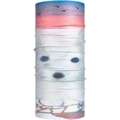 Komin narciarski unisex Buff ThermoNet® White Ocean. Białe szaliki i kominy Buff, na zimę, bez wzorów, sportowe. W wyprzedaży za 68.00 zł.